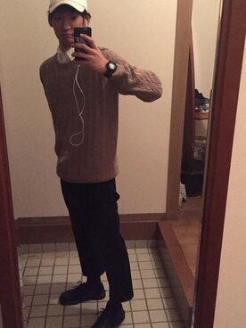 「HUDSON（ハドソン）のアイテム」を使った、naoさん（メンズ・174cm）の秋コーディネート