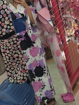 「Honeys（ハニーズ）のアイテム（浴衣）」を使った、ひー( •ॢ◡-ॢ)さん（レディース・157cm）の秋コーディネート