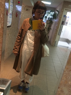 「トートバック」｜「アイテム（その他アウター）」を使った、これちゃんさん（レディース・153cm）の春コーディネート
