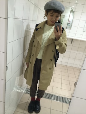 「Dr. Martens（ドクターマーチン）のDr.Martens (ドクターマーチン)/1461 3EYE GIBSON SHOES（その他シューズ）」を使った、これちゃんさん（レディース・153cm）の冬コーディネート