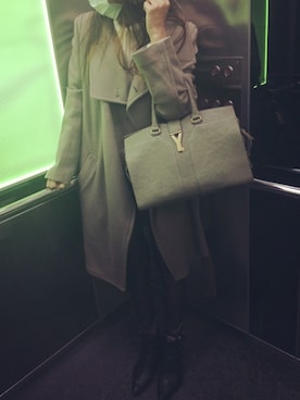 「Ann DEMEULEMEESTER（アンドゥムルメステール）のアイテム（ムートンコート）」を使った、전유현さん（レディース・166cm）の冬コーディネート