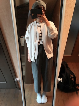 「アイテム（MA-1）」を使った、nahoさん（レディース・161cm・20代）の秋コーディネート
