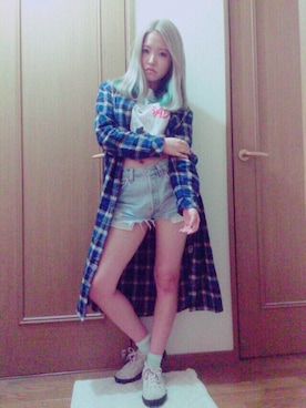 「腹チラ」｜ずりたんさん（レディース・154cm・10代）の夏コーディネート
