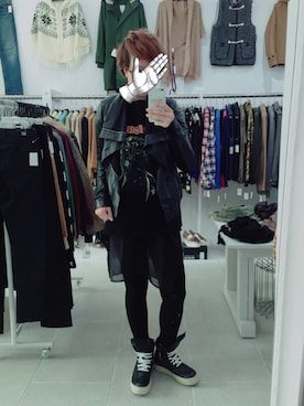 「RICK OWENS」｜「アイテム（ワンピース）」を使った、むーさん（レディース・164cm）の秋コーディネート