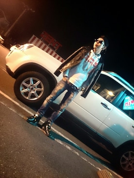 「G-STAR RAW（ジースターロゥ）のアイテム（キャップ）」を使った、Takuyahさん（メンズ・172cm）の春コーディネート