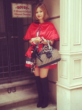 「赤ずきんちゃん」｜ひとみさん（レディース・153cm）の秋コーディネート
