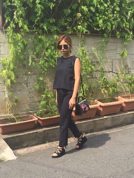 「DHOLIC（ディーホリック）のアイテム（その他）」を使った、ひとみさん（レディース・153cm）の夏コーディネート