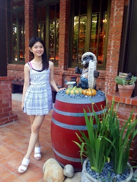 「A dress a day（ア　ドレス　ア　デイ）のアイテム」を使った、Vickyさん（レディース・155cm）の夏コーディネート