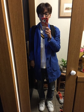 「SHIPS JET BLUE（シップスジェットブルー）のアイテム（ステンカラーコート）」を使った、taiyo-smileさん（メンズ・165cm）の春コーディネート