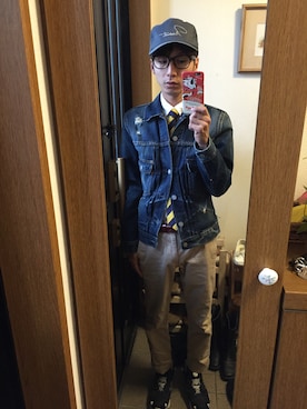 「アイテム（イエロー系）」を使った、taiyo-smileさん（メンズ・165cm）の春コーディネート