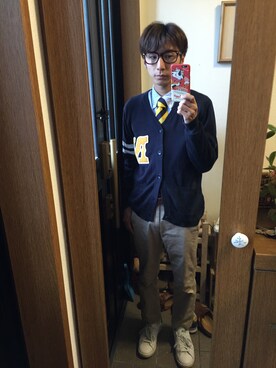 「アイテム（イエロー系）」を使った、taiyo-smileさん（メンズ・165cm）の春コーディネート