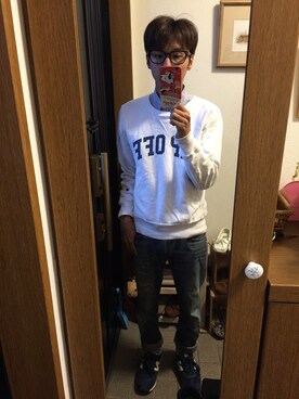 「505」｜「アイテム（スウェット）」を使った、taiyo-smileさん（メンズ・165cm）の春コーディネート