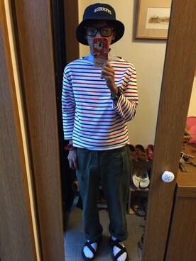 「SAINT JAMES（セントジェームス）のアイテム」を使った、taiyo-smileさん（メンズ・165cm）の夏コーディネート