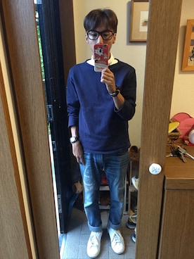 「SAINT JAMES（セントジェームス）のアイテム」を使った、taiyo-smileさん（メンズ・165cm）の秋コーディネート