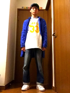 「SHIPS JET BLUE（シップスジェットブルー）のアイテム（ステンカラーコート）」を使った、taiyo-smileさん（メンズ・165cm）の春コーディネート