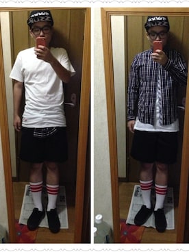 「SSUR（サー）のアイテム（キャップ、ブラック系）」を使った、nozomuさん（メンズ・170cm）の秋コーディネート