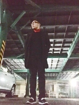 「Supreme （シュプリーム）のアイテム（キャップ、ブラック系）」を使った、nozomuさん（メンズ・170cm）の冬コーディネート