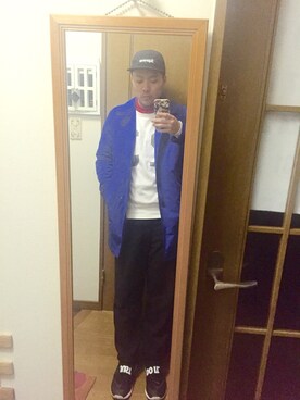 「SENSE OF PLACE by URBAN RESEARCH（センスオブプレイスバイアーバンリサーチ）のアイテム（スウェット、ホワイト系）」を使った、nozomuさん（メンズ・170cm）の春コーディネート