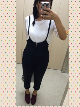 「アイテム（ブーティ、レッド系）」を使った、kaho◡̈＊さん（レディース・149cm）の秋コーディネート