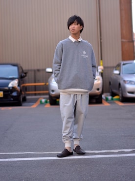 「アイテム（オールインワン・サロペット）」を使った、砂場京介さん（メンズ・173cm・20代）の冬コーディネート