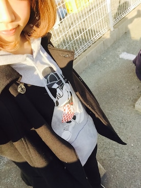 「one way（ワンウェイ）のアイテム（パーカー、グレー系）」を使った、hibikiさん（レディース・153cm）の冬コーディネート