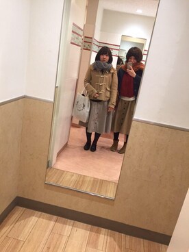 「rivet & surge（リベットアンドサージ）のアイテム（その他アウター）」を使った、おにぎりさん（レディース・161cm）の冬コーディネート