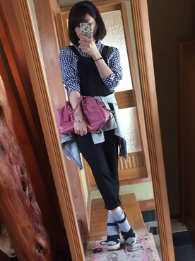 「index（インデックス）のアイテム（サロペット/オーバーオール）」を使った、アジアンちゅさん（レディース・150cm）の春コーディネート