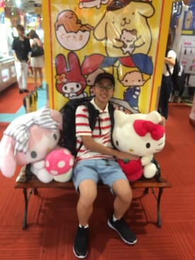 「CRASH HELLO KITTY（クラッシュハローキティ）のアイテム（財布/小物）」を使った、ﾄｸ    ﾅｶﾞ ﾕｳ  ｷさん（メンズ・169cm）の夏コーディネート