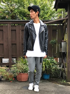 「CPH（シーピーエイチ）のアイテム（キャップ）」を使った、shuntaさん（メンズ・173cm）の秋コーディネート