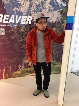「and wander（アンドワンダー）のアイテム（ブルゾン）」を使った、maeyamaさん（メンズ・170cm）の秋コーディネート