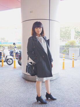 「NOのアイテム（バッグ）」を使った、Yaoさん（レディース・158cm）の冬コーディネート