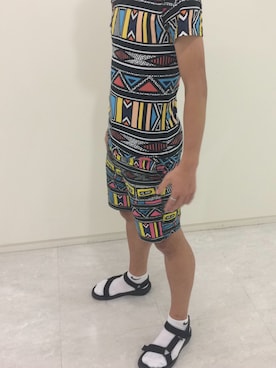 「H&M（エイチ・アンド・エム）のアイテム（Tシャツ/カットソー、その他）」を使った、KaKeRuさん（メンズ）の夏コーディネート
