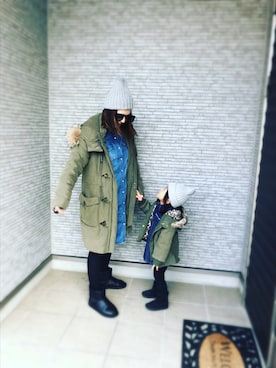 「SLY（スライ）のアイテム（モッズコート）」を使った、erikaさん（レディース・155cm）の秋コーディネート