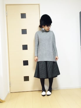 「ゆるずる」｜「アイテム（帽子）」を使った、norisandesukaさん（レディース・166cm）の冬コーディネート
