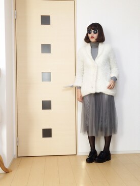 「AMERI」｜「アイテム（その他シューズ）」を使った、norisandesukaさん（レディース・166cm）の冬コーディネート