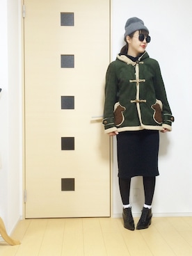 「くつした」｜「アイテム（ブーティ）」を使った、norisandesukaさん（レディース・166cm）の冬コーディネート