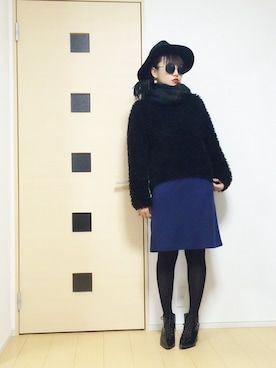 「EMODA（エモダ）のアイテム（ストール/ショール）」を使った、norisandesukaさん（レディース・166cm）の冬コーディネート