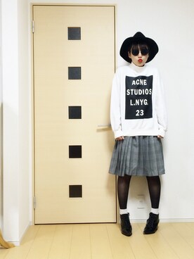 「スエット」｜「アイテム（ブーティ）」を使った、norisandesukaさん（レディース・166cm）の冬コーディネート