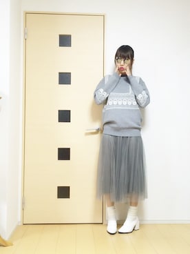 「AMERI」｜「アイテム（その他シューズ）」を使った、norisandesukaさん（レディース・166cm）の冬コーディネート