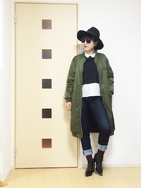 「EMODA」｜「アイテム（ブーティ）」を使った、norisandesukaさん（レディース・166cm）の冬コーディネート