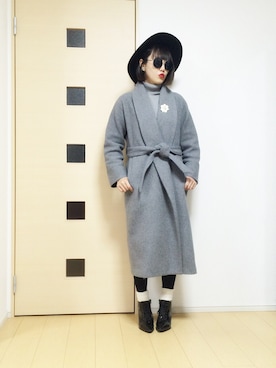 「EMODA」｜「アイテム（ブーティ）」を使った、norisandesukaさん（レディース・166cm）の冬コーディネート