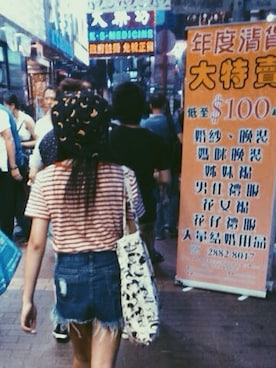 「Mong Kok」｜Kayanさん（レディース・154cm）の夏コーディネート