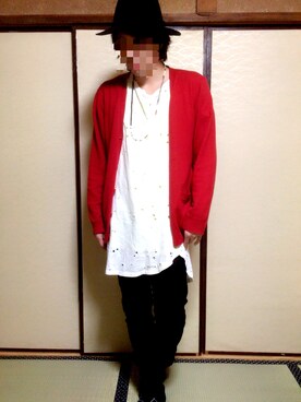 「JUNMEN（ジュンメン）のアイテム（帽子）」を使った、SANさん（メンズ・172cm）の秋コーディネート