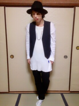 「JUNMEN（ジュンメン）のアイテム（帽子）」を使った、SANさん（メンズ・172cm）の秋コーディネート