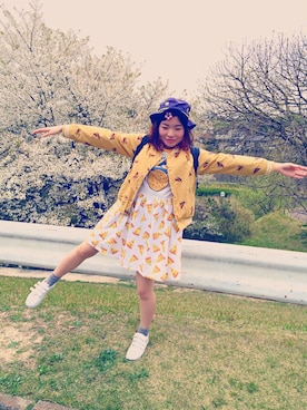 「go slow caravan」｜「アイテム（ジャケット/アウター）」を使った、haru.さん（レディース・158cm）の春コーディネート