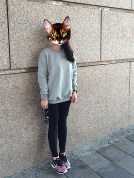 「Nike flyknit」｜Chennie Chang🌺さん（レディース・158cm）の春コーディネート