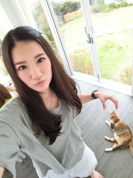 「gray」｜「アイテム（アクセサリー）」を使った、Chennie Chang🌺さん（レディース・158cm）の夏コーディネート
