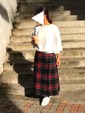 「UNITED ARROWS（ユナイテッドアローズ）のアイテム（ピアス（両耳用））」を使った、あやこさん（レディース・160cm）の冬コーディネート