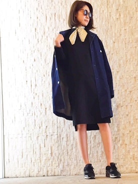 「YEVS（イーブス）のアイテム（チェスターコート）」を使った、nozo_usaさん（レディース・159cm）の冬コーディネート
