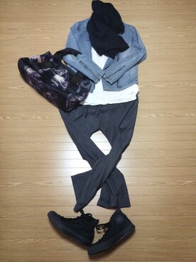 「NICE CLAUP（ナイスクラップ）のアイテム（ライダースジャケット）」を使った、pisukeさん（レディース・163cm）の秋コーディネート